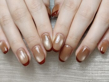 ドリーミー ネイル 上野(Dreamy Nail)/マグネット×カラーフレンチ