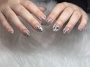 グレー×シルバーネイル