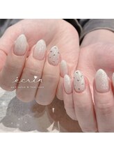 エクラン(ecrin)/白キラキラネイル