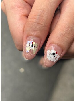 mikaゆるアニマルネイル