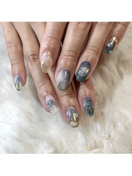 リファインネイル(refinenail)/くすみブルーニュアンス/大森