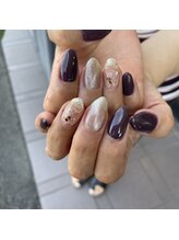 トータルサロン 白べぇーっ プラス/秋ネイル