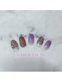 ネイルベースキュウロク(NAILBASE96)/ツイードグラデーションネイル