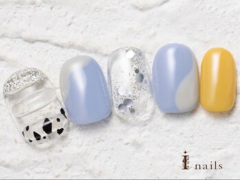 アイネイルズ 横浜WEST店(I-nails)/塗りかけダルメシアン8000円