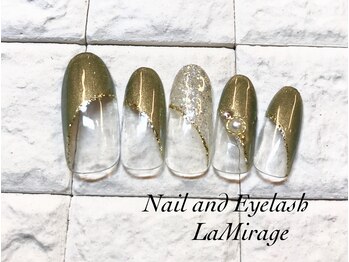 ネイルサロン ラミラージュ/ななめフレンチネイル