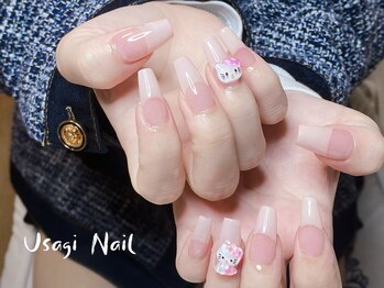ウサギネイル 新大久保店(usagi nail)/マグネットフレンチ秋可愛い