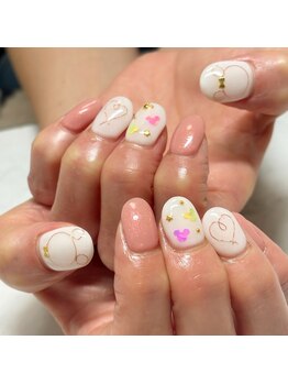 エスディーネイルズ(sd nails)/持ち込み画像　夢の国ネイル