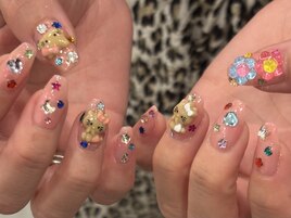 キラキラストーンネイル