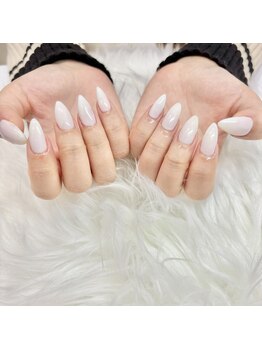 アンジーネイルアイラッシュ(Angie Nail Eyelash)/ホワイトシンプルネイル