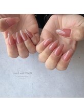 リアンスネイル ヴィヴィッド 岡山店(LianS nail ViViD)/ワンカラー＋ラメ