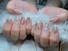 持ち込みニュアンス大理石ネイル