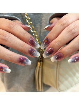 リアネイル(li’a nail)/パープル×グラデーション★