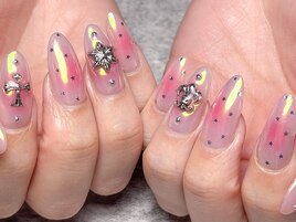 オーロラミラー×チークネイル