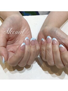 アクイユ 銀座店(ACCUEIL)/マリンボーダーネイル