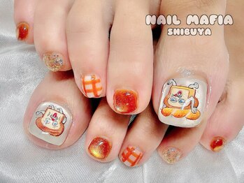 ネイルマフィア 渋谷(NAIL MAFIA)の写真/オシャレは足元から♪うるうるマグネットや、手書きアートも◎イベントやご旅行前にもオススメ☆