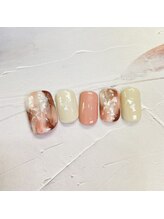 ネイルアンドまつげ リュフェール 五反田(Nail Lufaire)/footもやもやピンクブラウン