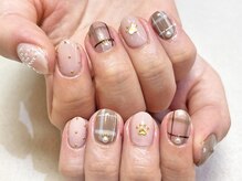 ネイルサロン ライトウェーブ 松本駅前店/冬のチェックネイル♪