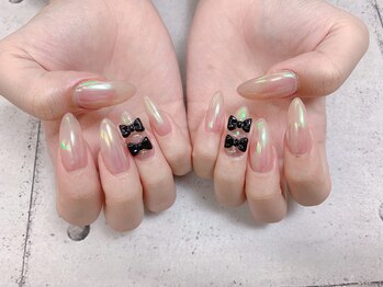 ネイル ビューティーマジック 葛西本店/ピンクオーロラネイル