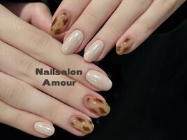 ヒョウ柄、秋ネイル