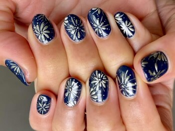ブランシュ 藤沢(Blanche)/オーダーメイドネイル 冬の花火