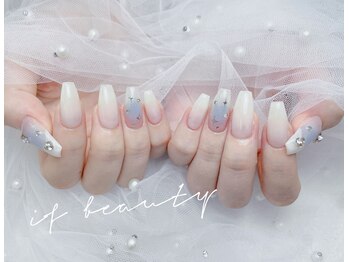 夏っぽいチークネイル