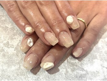 ガーデン ヘア&エステ&ネイル Garden/ヌード系パーツネイル