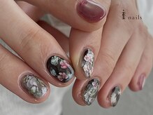 アイネイルズ 吉祥寺店(I nails)/手描きインクフラワーネイル