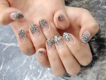 ラルネイル 大宮(Lull. nail)/＃ラメグラ＃ブラックネイル