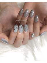 ピンクシュガーネイル(pink sugar nail)/大人可愛いラメネイル☆