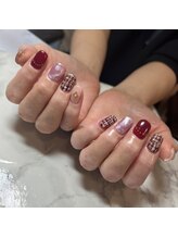 ルエマ(Lu ema)/ツイードネイル　赤系