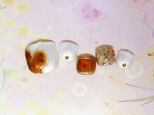 ネイルライフ(NailLife)/べっ甲風ハートバレンタイン