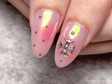 モルフォ 千駄ヶ谷(Morpho)/オーロラミラー×チークネイル