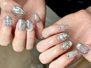 韓国個性派シルバーネイル☆