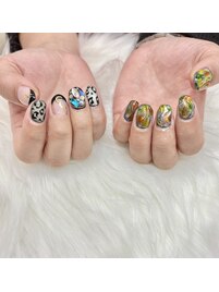 アシメデザインネイル