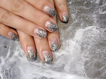 ラルネイル 大宮(Lull. nail)/＃ラメグラ＃ブラックネイル