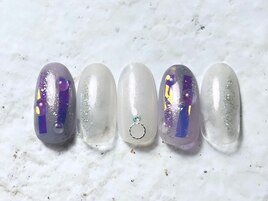 キラキラしずくネイル