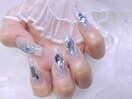 水色ワンホンネイル