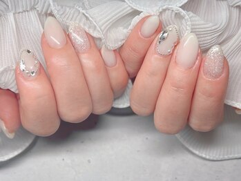 アート2本付きネイル