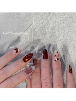 ノーバディ(Nobody)/バレンタインネイル