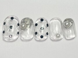クリア薔薇ドット￥4500