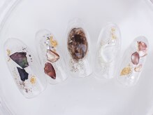 ネイルサロン あかねいろ/夏色シェルネイル　クリアネイル