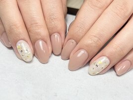 ミモザシンプルネイル【岡山】