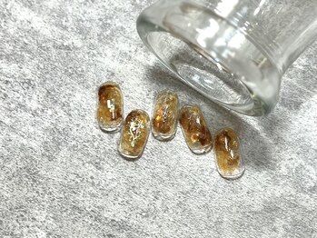 ネオリーブドレスネイルアンドアイラッシュ(Neolive dress nail&eyelash)/クリアニュアンスネイル¥6600