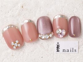 ビジューガラスフレンチ