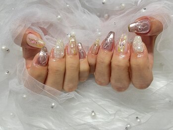 ネイルサロン チェリッシュ(nail salon Cherish)/ニュアンスリボン