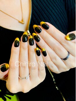 チヒロネイル/ミラーフレンチネイル