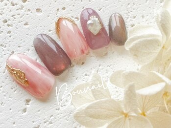 ボネール(nail ＆ eyelash Bounail)/ニュアンス　シェル　ミラー