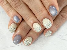 ディーネイル 池袋(D-nail)/【森】ツイードネイル