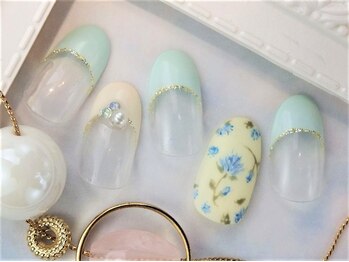 ネイルズガッシュ 蒲田西口店(NAILsGUSH)/＊ふんわり小花ネイル＊