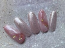 ネイルアンドアイラッシュスタジオ シュシュ(chouchou)/ピンク大理石ニュアンス